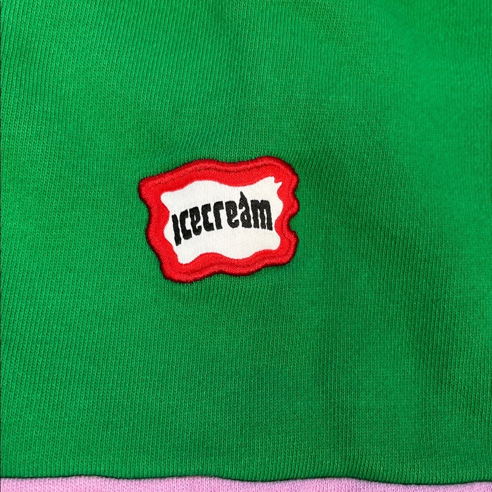 New Icecream Boulder Stripe Polo Shirt Short Sleeve Orchid Pink Green Mens Sz S - Picture 10 of 13